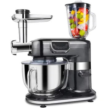 L vertical mixer, 8.5QT 8-in-1 multifunctional kitchen electric mixer, with dough hook, egg beater, beater, meat grinder 2