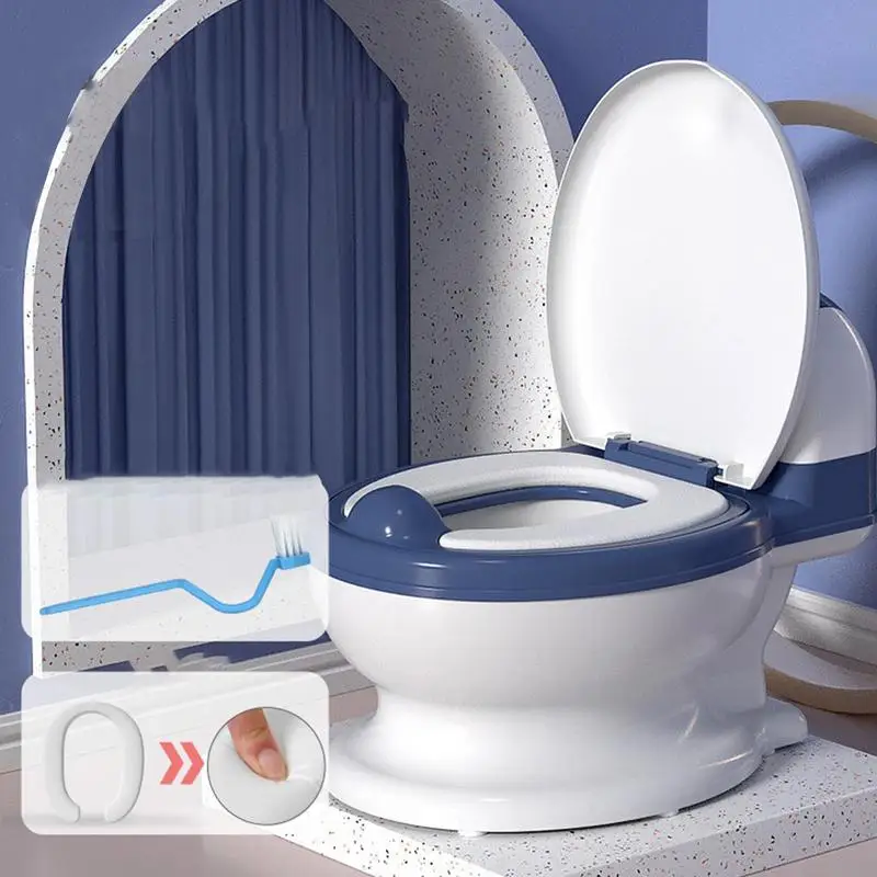 Baby Potty Training Toilet Seat Comfortable Backrest Cartoon Pots Portable Baby Pot For Children Potty Toilet Bedpan #WO 5