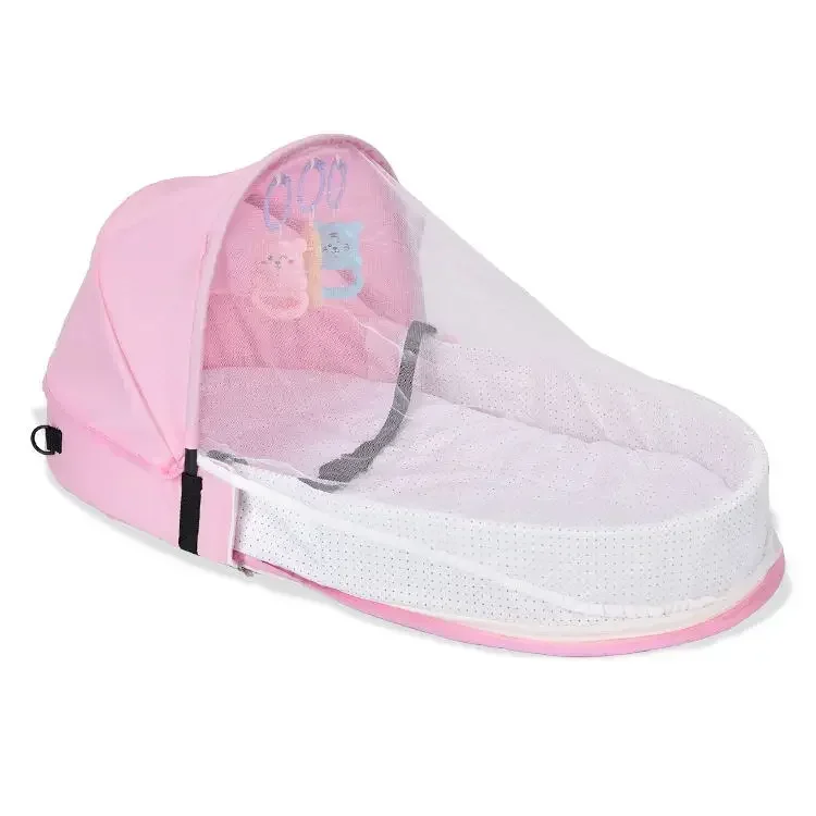 Convenient Folding Pressure-proof Crib Middle Bed Newborn Baby Isolation Bionic Travel Crib