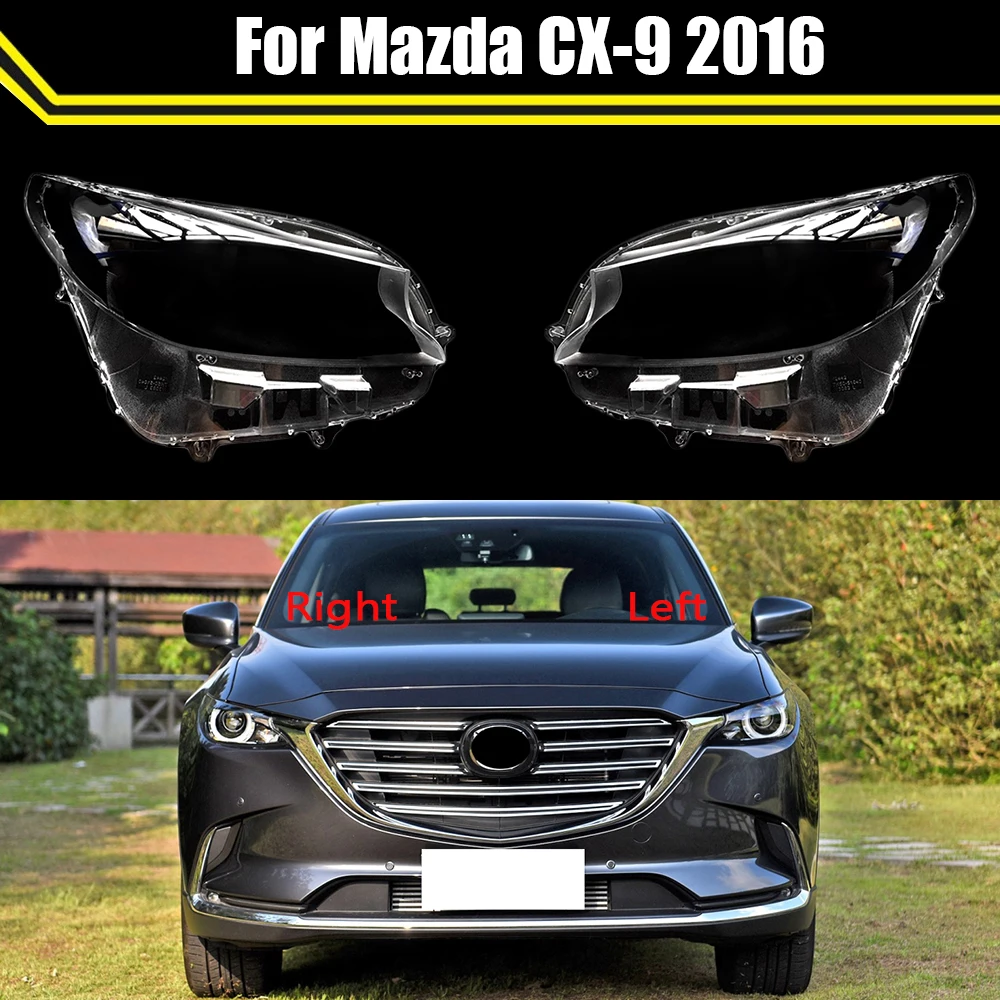 Front Car Headlight Cover For Mazda CX 9 2016 Auto Headlamp Caps