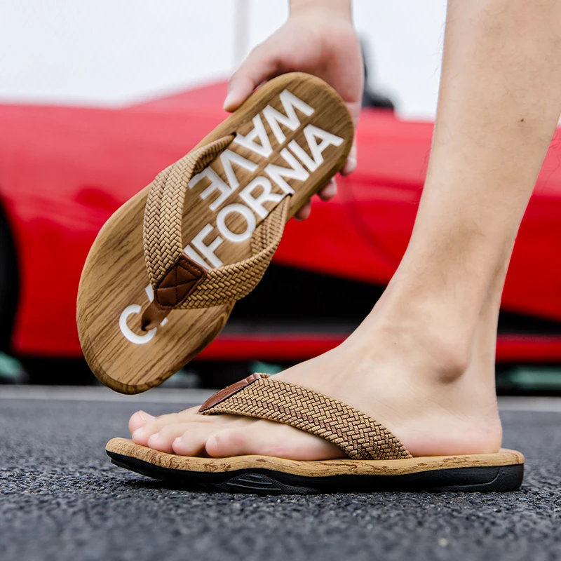 

New Summer Men Flip Flops Summer Breathable Sandals Shoes For Men Non-slip Rubber Soles Slippers Fashion Outdoor Casual Shoes