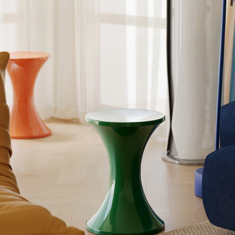 Nordic Style Thickened Plastic Footstool Home Living Room Low