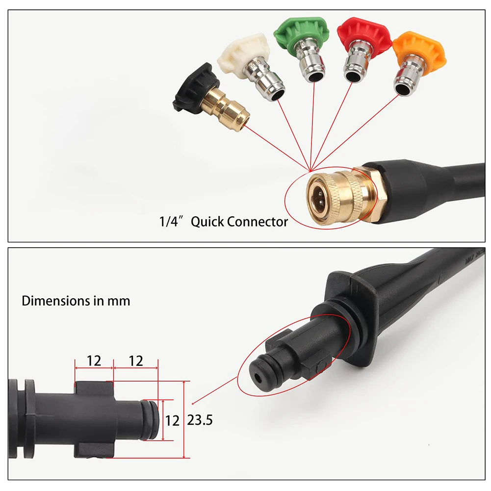 

Universal Electric Pressure Washer Spray Wand Replacement Kit With 5 Nozzles Home Power Tool Accessories