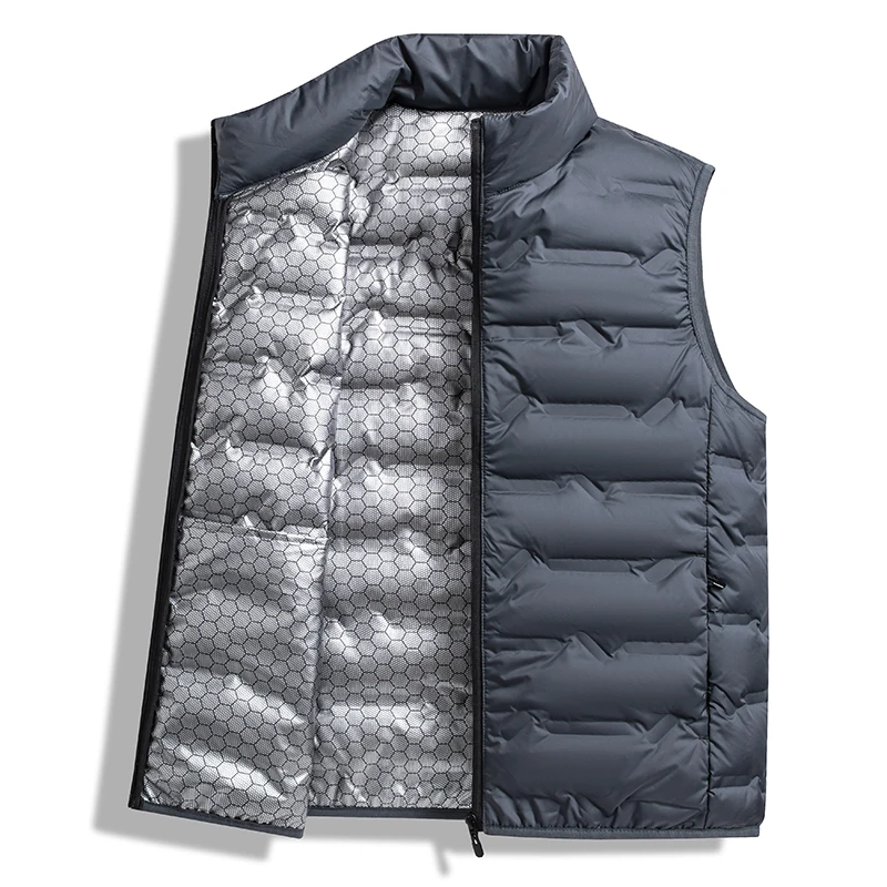 Winter Men Sleeveless Vest Jackets Warm Waterproof Ultralight Puffer Vest Casual Windproof Thicken Waistcoat Brand Male