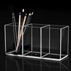 1Pc Bathroom Clear Plastic 3 Grids Storage Box For Makeup Brush Organizer Storage Lipstick Display Stand Storage Holder 3