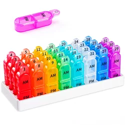 Deluxe Monthly Pill Organizer with Detachable Daily Compartments and Large Capacity - DXYH - 018