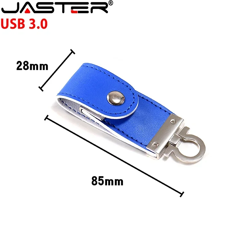 JASTER-USB 3.0 플래시 드라이브 가죽 메모리 스틱 금속 열쇠 고리 펜 드라이브 Creat 비즈니스 선물 펜드라이브 컬러 인쇄 64GB 32GB, 컴퓨터 사무용품, 예쁜, 선물하기 좋은, 디자인, 색