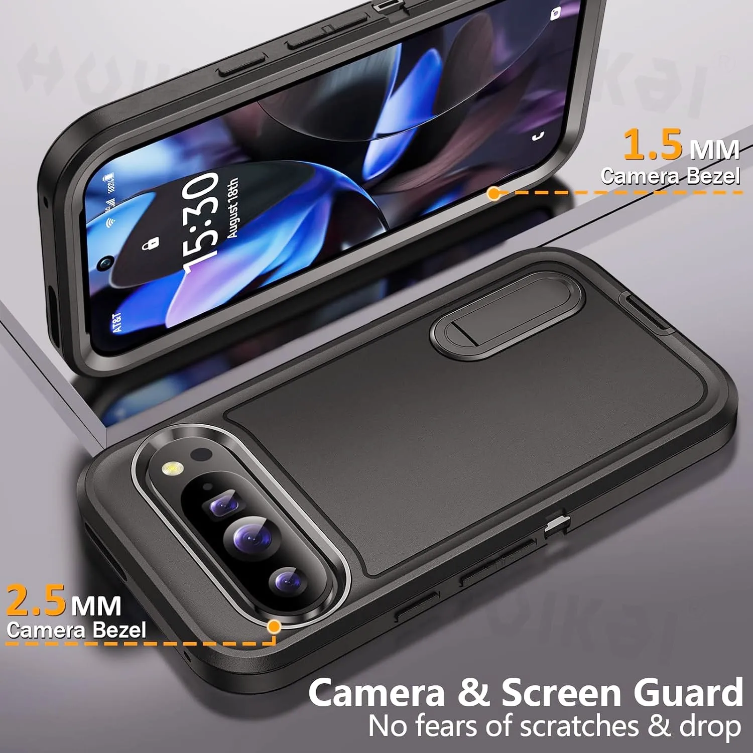 Rugged Shockproof Kickstand Case - Full Body 3-in-1 Anti-Scratch Protection