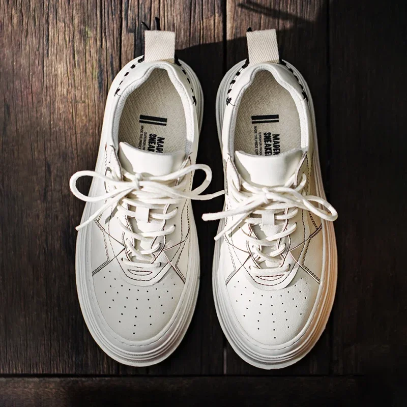Maden New Arrival Sports Skateboard Mens White Shoes Thick Soled Retro Women Men Shoes 3