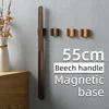 55CM New Household Solid Wood Magnetic Shoehorn Long Handle Shoe Lift Shoe Wearer Lazy Wearing Shoes Light Luxury Shoehorn 5