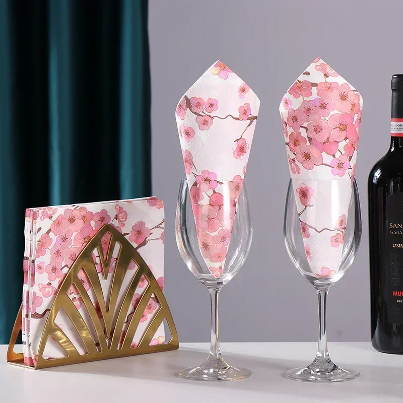 Paper Napkins Chinese Style Printing Wedding Pure Wood Pulp Plum Flower 20 Sheets 2Ply 33*33cm