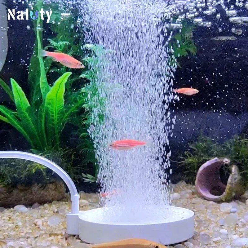 3.5/5/8/10cm Nanometer Bubble Stone Fish Tank Oxygen Stone Optional 220-240V 110V Silent Air Pump for Aquarium Oxygenation 3