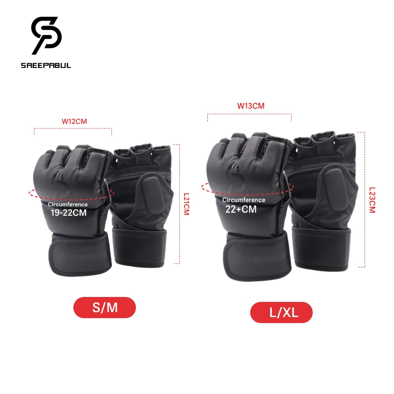 Boxing Gloves Half Fingers Adults Boxing Fighting Sandbag Training MMA Sanda Karate Muay Thai Fitness Taekwondo Protector