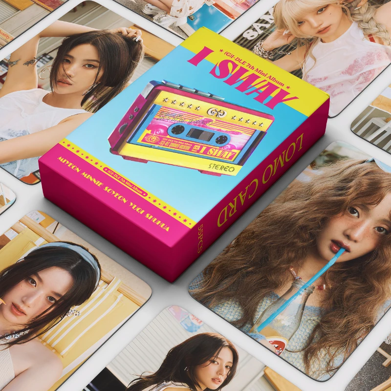 Kpop Idol (G)I-DLE New Album I SWAY Lomo Cards Photocards GIDLE MiYeon Minnie YuQi ShuHua HD Printed Postcards Fans Gift 55Pcs/Set
