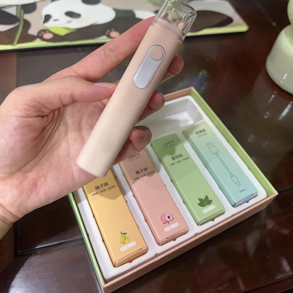 USB Smart Oral Breath Freshener Spray Kit Mouth Fresh Fruity Essence Electronic Oral Spray Hygiene Care Odor Remove Serum Pods