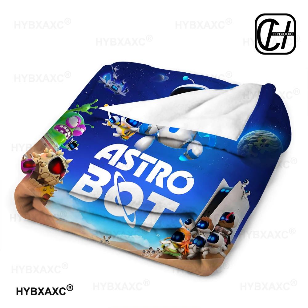 3D game ASTRO BOT Cartoon printed blanket Picnic blanket Warm Flannel blankets Home bed linings blankets for beds Birthday Gift 4
