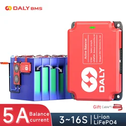 Daly Active Balancer 5A BMS 4S Lifepo4 Battery Equalizer 24V 8S 16S Balancing Board 18650 for Battery Packs 10S 12S 13S 14S 15S