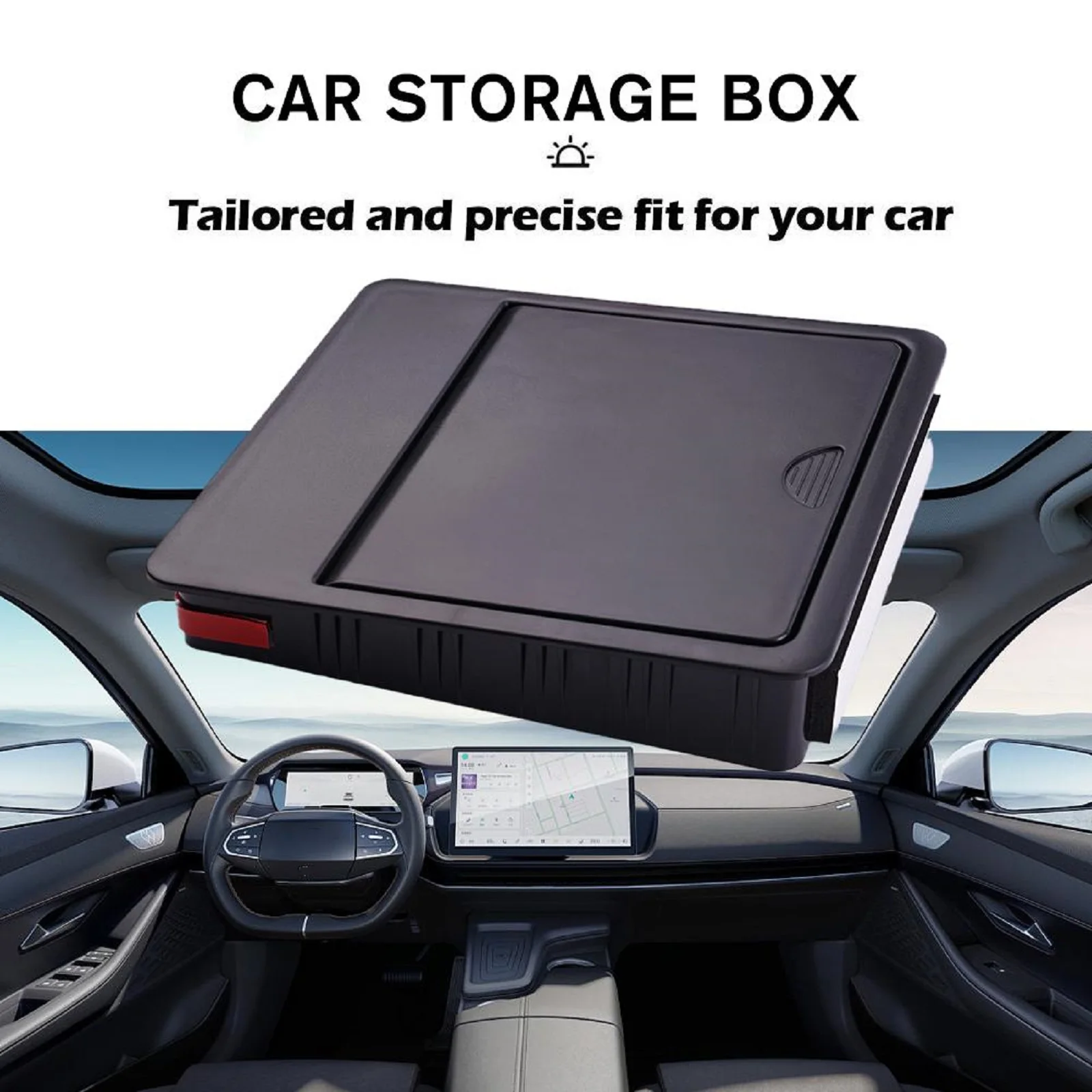 

Car Armrest Holder Box Center Console Organizer Armrest Hidden Storage Box For Tesla Model 3 Y 2021-2023 Auto Accessories Black