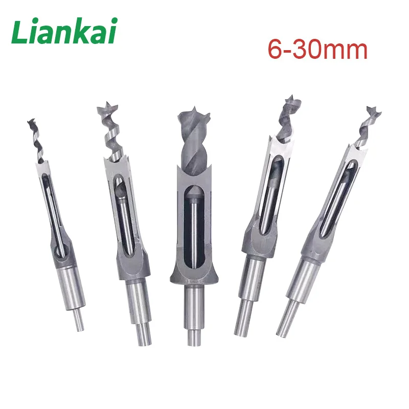 Square Hole Drill Adapter 10mm/16mm HSS Twist Drill Bits Woodworking
