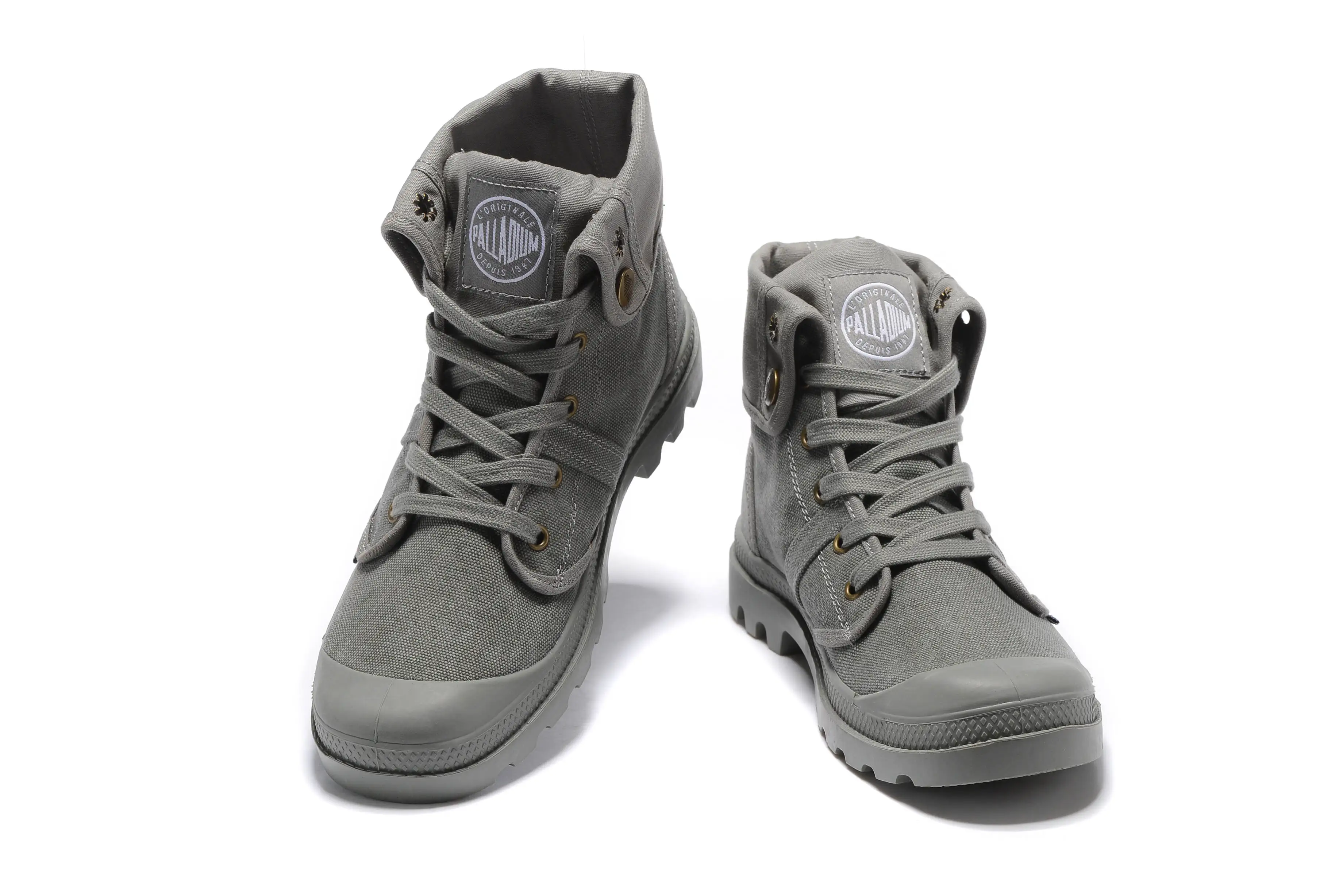 PALLADIUM Palabruuse 남녀공용 하이탑 밀리터리 앵클 부츠, 미끄럼 방지 캔버스 신발, Eur 사이즈 35-45