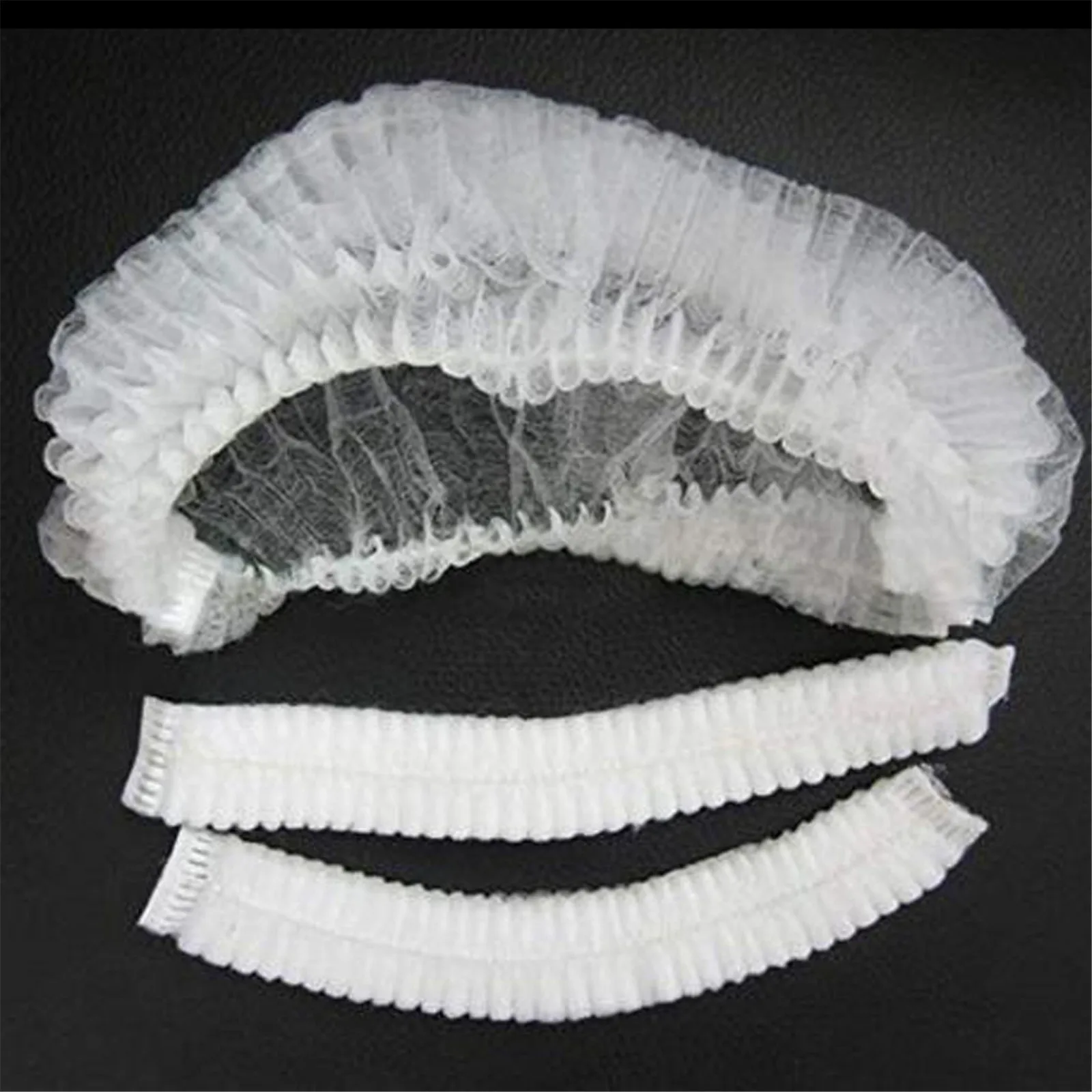 100pcs Disposable Plastic Shower Cap Waterproof For Women Hat Spa Hair
