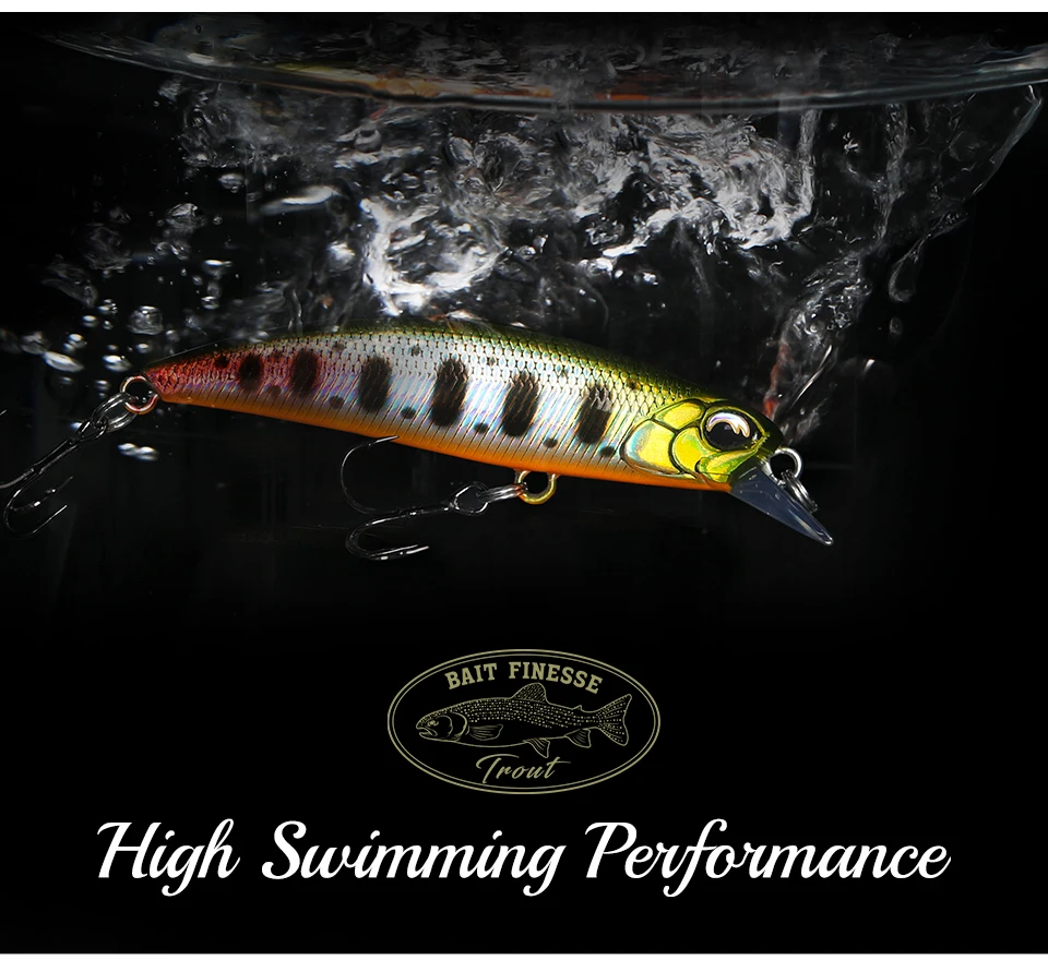 TSURINOYA 60S Sinking Minnow Angelköder DW67 60mm 6,1g Künstlicher harter Köder Hechtbarsch Forelle Jerkbait Fluss Wobbler Kurbelköder – Detail 10