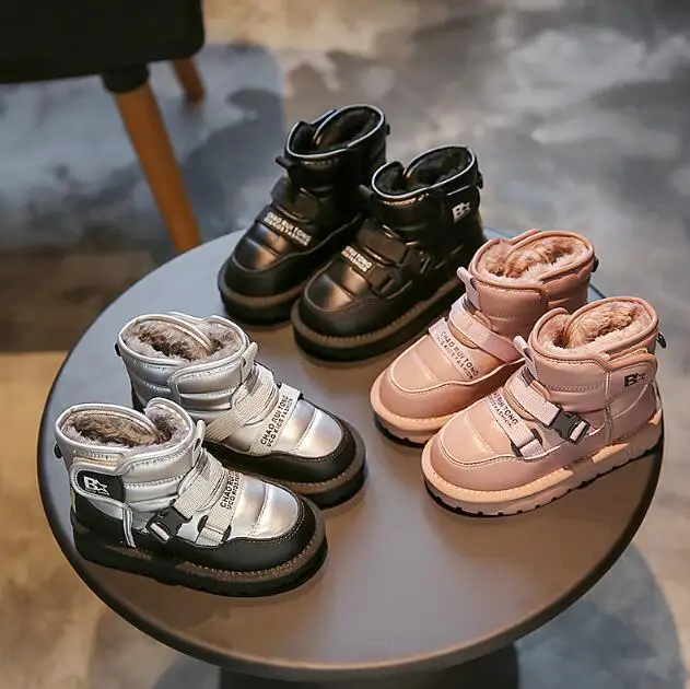 

Baby Casual Snow Boots Fashion Children Boys Girls Plush Warm Snow Shoes Kids Running Shoes Brand Sport Shoes Kids Sneakers