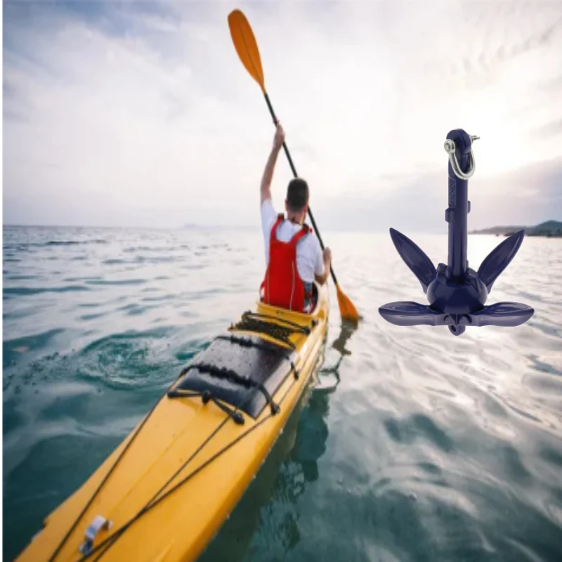Boat Folding Anchor 0.24KG Boat Folding Grapnel Anchor 1.5lbs for Marine Boat Canoe Kayak Raft Watercrafts Sailboat Fishingboat Fishing Dinghie