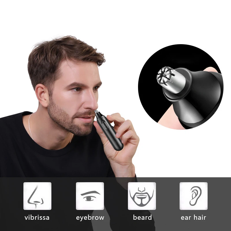 Darsonval 남성용 귀 및 코 헤어 트리머, 자동 휴대용 세척 가능한 면도 도구, USB 충전식 트리머