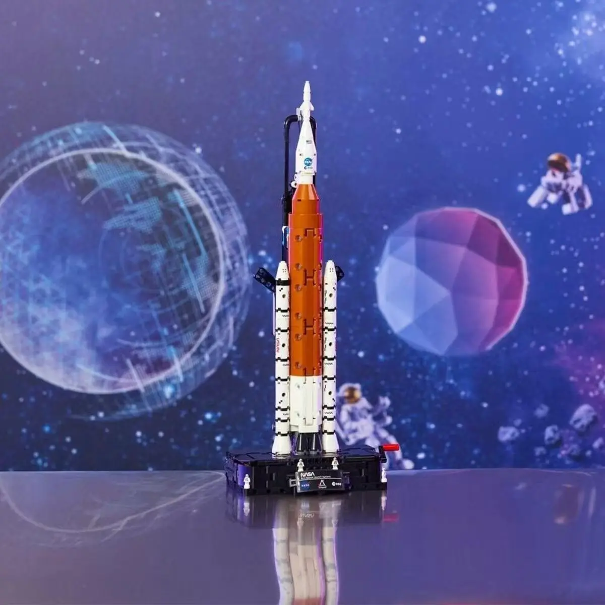 2026년 신제품 42221 로켓 빌딩 블록 세트 우주 발사 시스템 STEM 교육용 우주선 장난감 모델 생일 파티 선물