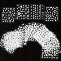 30pcs Sheets Winter 3D Nail Art Stickers Decals Nail Art Supplies for Women And s - Self-Adhesive Cartoon Snowflake Snowman 3