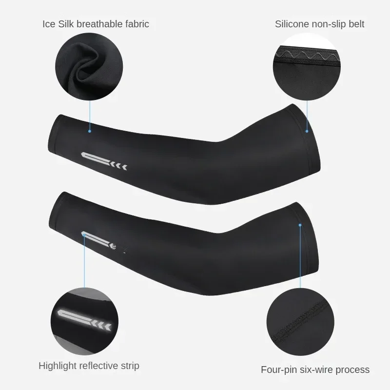 1Pair Cool And Breathable UV Protection Running UPF 50+ Arm Sleeves Fitness Basketball Elbow Pad Sport Cycling Outdoor sun protection arm sleeves,arm sleeves,cooling arm sleeves