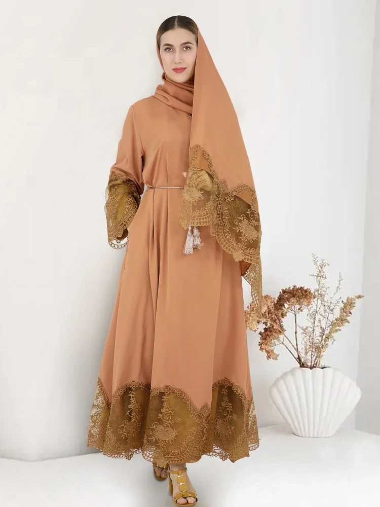 Summer Abaya Dress Luxury Embroidery Long Modest Hijab Dresses for Muslim Women Abayas Dubai Evening Party Islamic Kaftan Robe