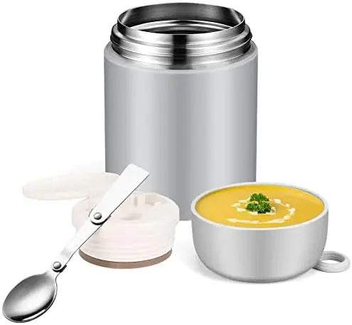 

Food for Hot Food, 88oz Large Soup , Wide Mouth Insulated Lunch Containers, Multiple Tier for Food, Stainless Steel Food Jar,