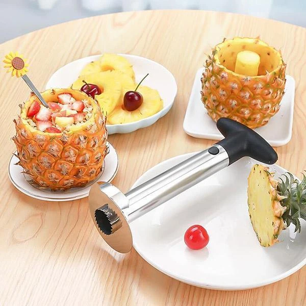 Coupe-ananas en acier inoxydable, couteau à fruits, trancheur