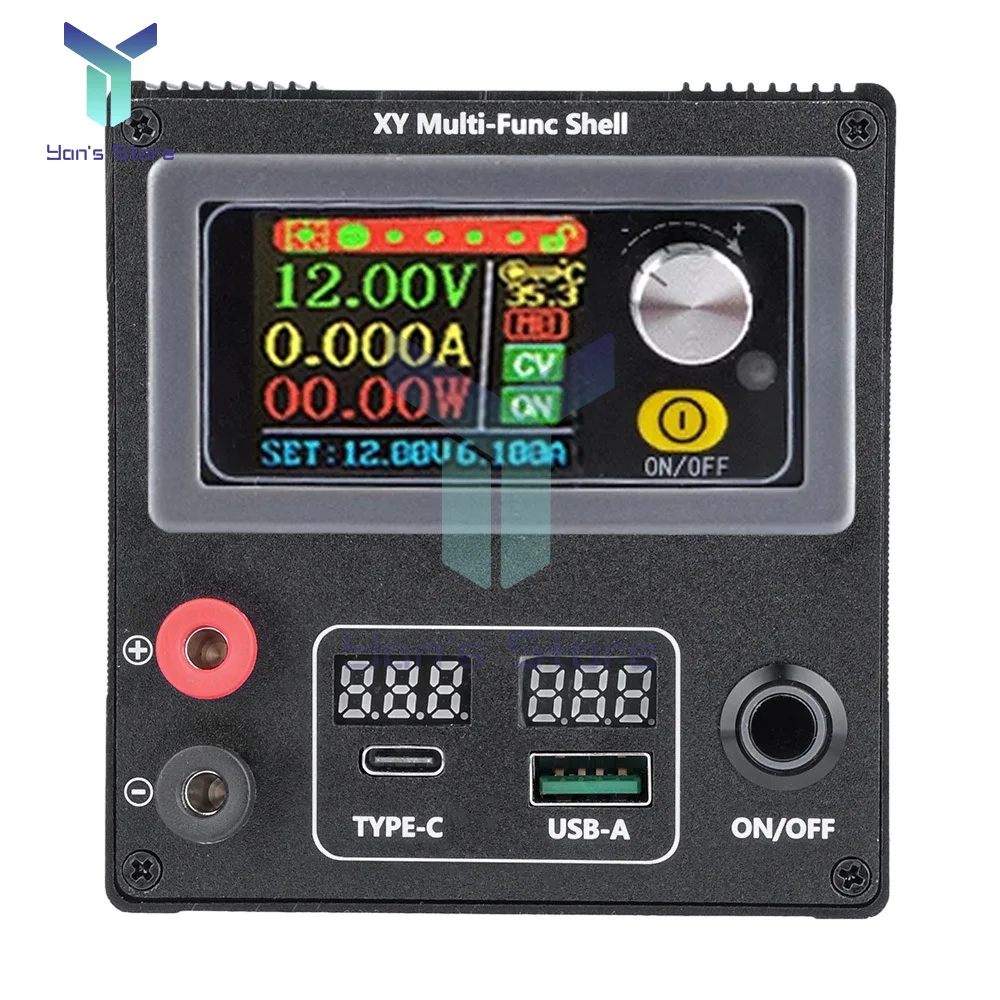 Cnc Regulado Buck Boost Converter Fonte de Alimentação Faça Você Mesmo Kit com Protocolo Completo pd Carregamento Rápido Tipo-c Porta Habitação de Entrada Xy3606 dc