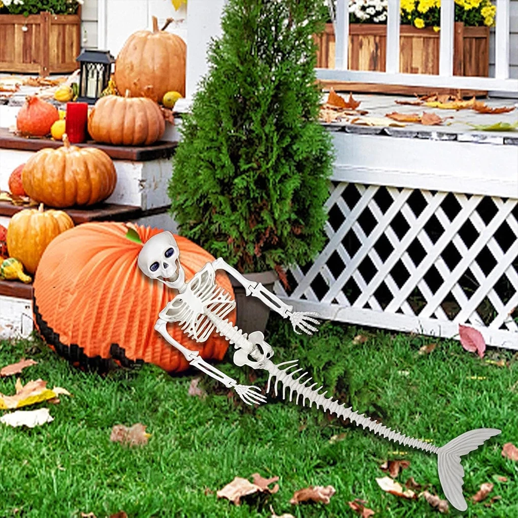 

Премиум Хэллоуин Декор пластиковый размер костяшки для различных ситуаций ABS Скелет Русалка