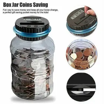 New Coin Storage Tank Intelligent Euro/USD Coin Storage Tank Pig Bank Deposit Box Cash Box Best Birthday Gift for Children 2