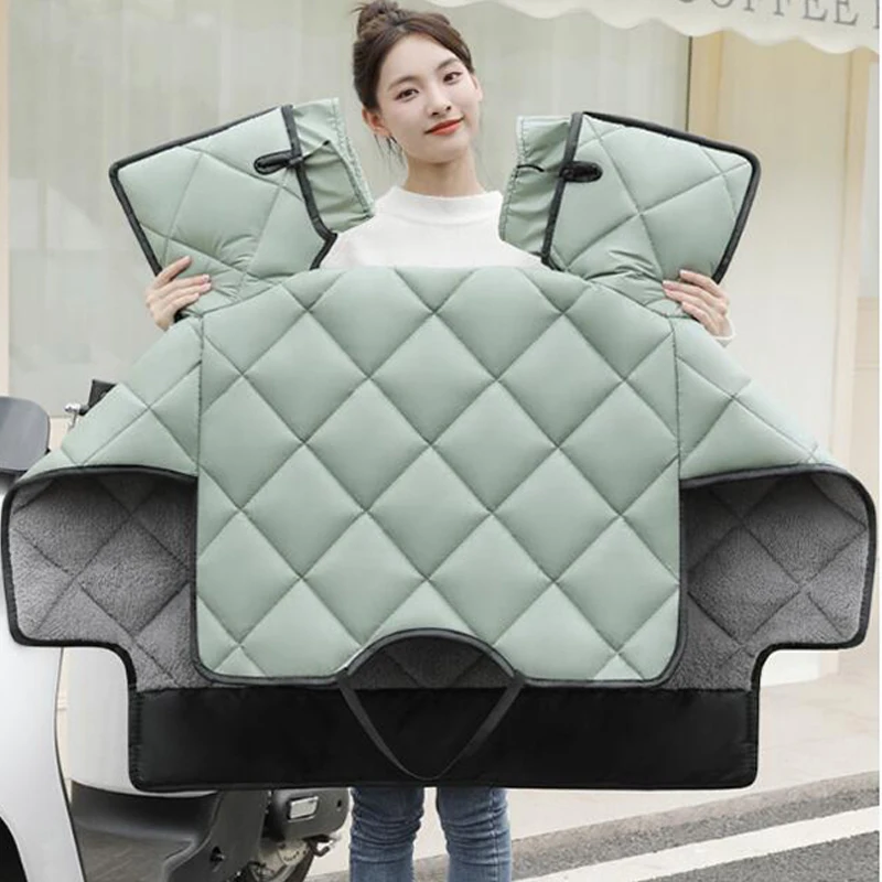 Electric Scooters Winter Wind Shields Plush Thick Waterproof  Warm Cold Resistant Ride Windproof Quilt For Motorcycle Motorbike