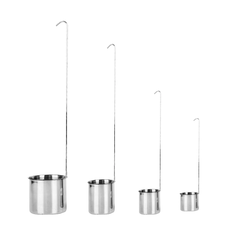 

4PCS Stainless Steel Dipper Bartending Measuring Cup Multi-function Sauce Ladle for Home Bar