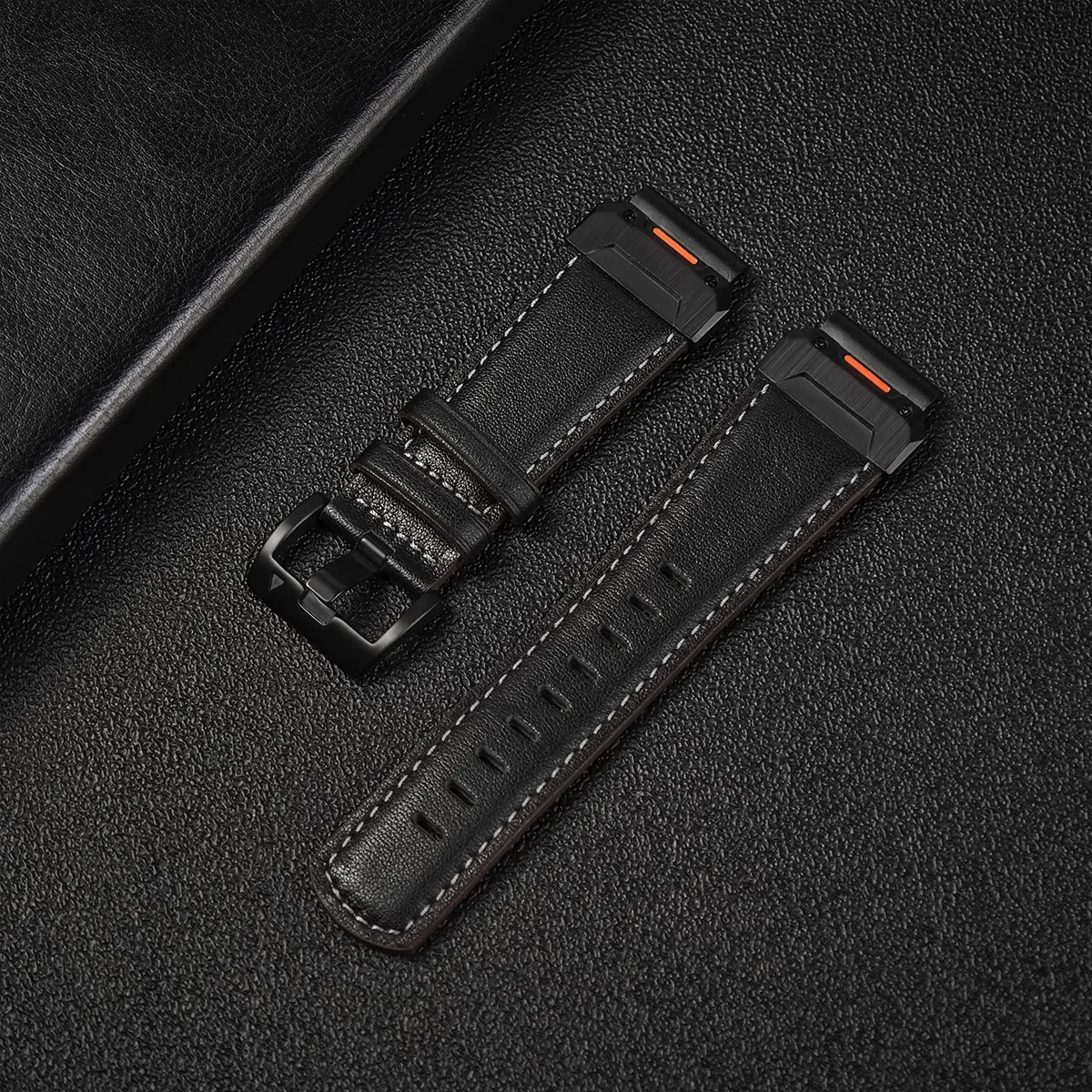 Genuine Leather Watch Band with QuickFit Clasp - Premium Strap Bracelet, 22mm/26mm