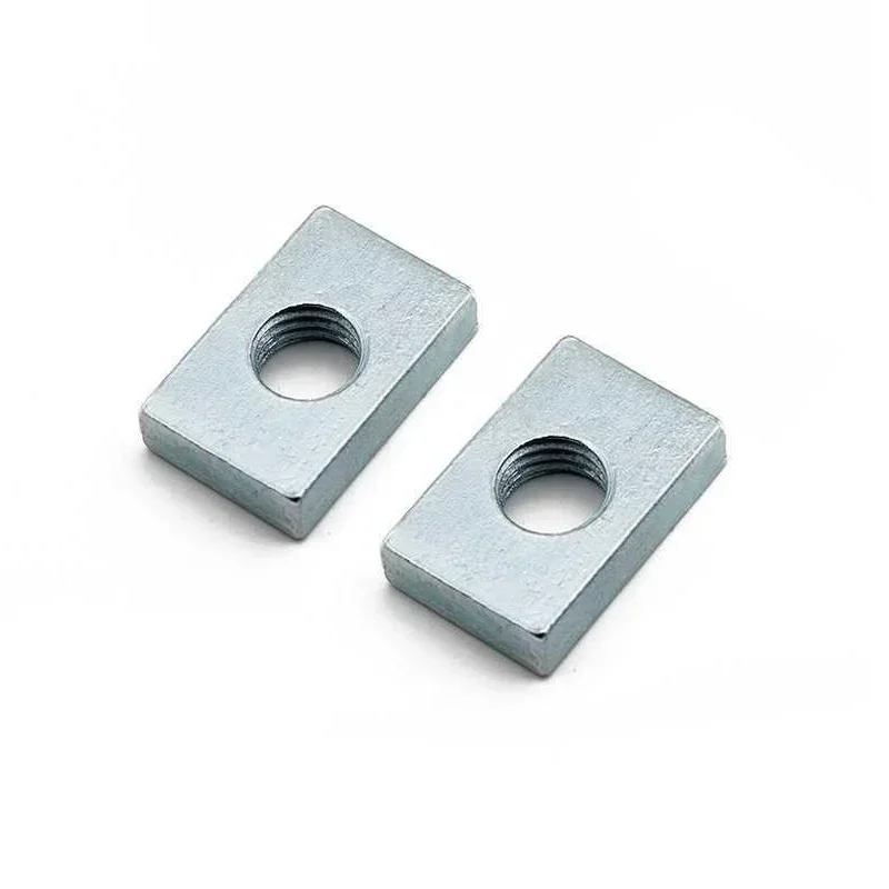 Description Picture 3 of item100pcs Square Nuts M6 M6x18x11x4 Rectangular GB39 Aluminum Profile  Slider Block Thin Carbon Steel Countersunk Nut