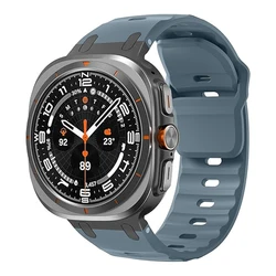 Premium Metal and Silicone Sport Wristband - Stylish Accessory Strap - Galaxy Watch Ultra2 (Ocean blue)