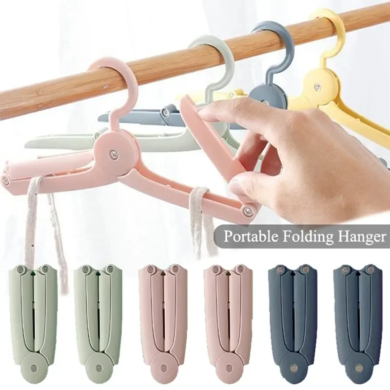 Mini Hangers for Clothes Travel Folding Telescopic Portable Clothes Drying Rack Save Wardrobe Space Organizer for Clothes