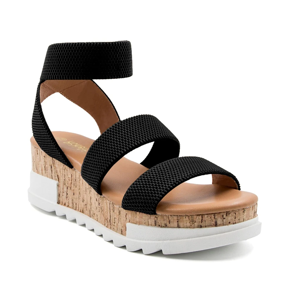 Womens Casual Wedge Cork Platform Sandals