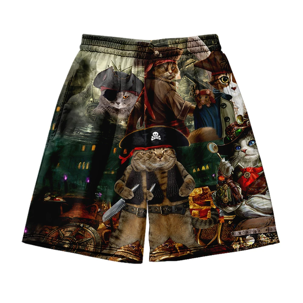 

Пляжные шорты в гавайском стиле, мужская и женская одежда, повседневные модные штаны с 3D Цифровым принтом для пар