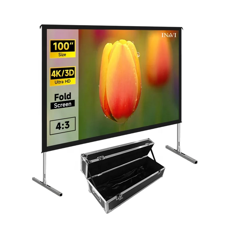 100 Inches Roll Down Projector Screens 4:3 3D Projector Screen 4k Tv Projector Screen original 90% new dop as57bstd 5 7 inches touch screen