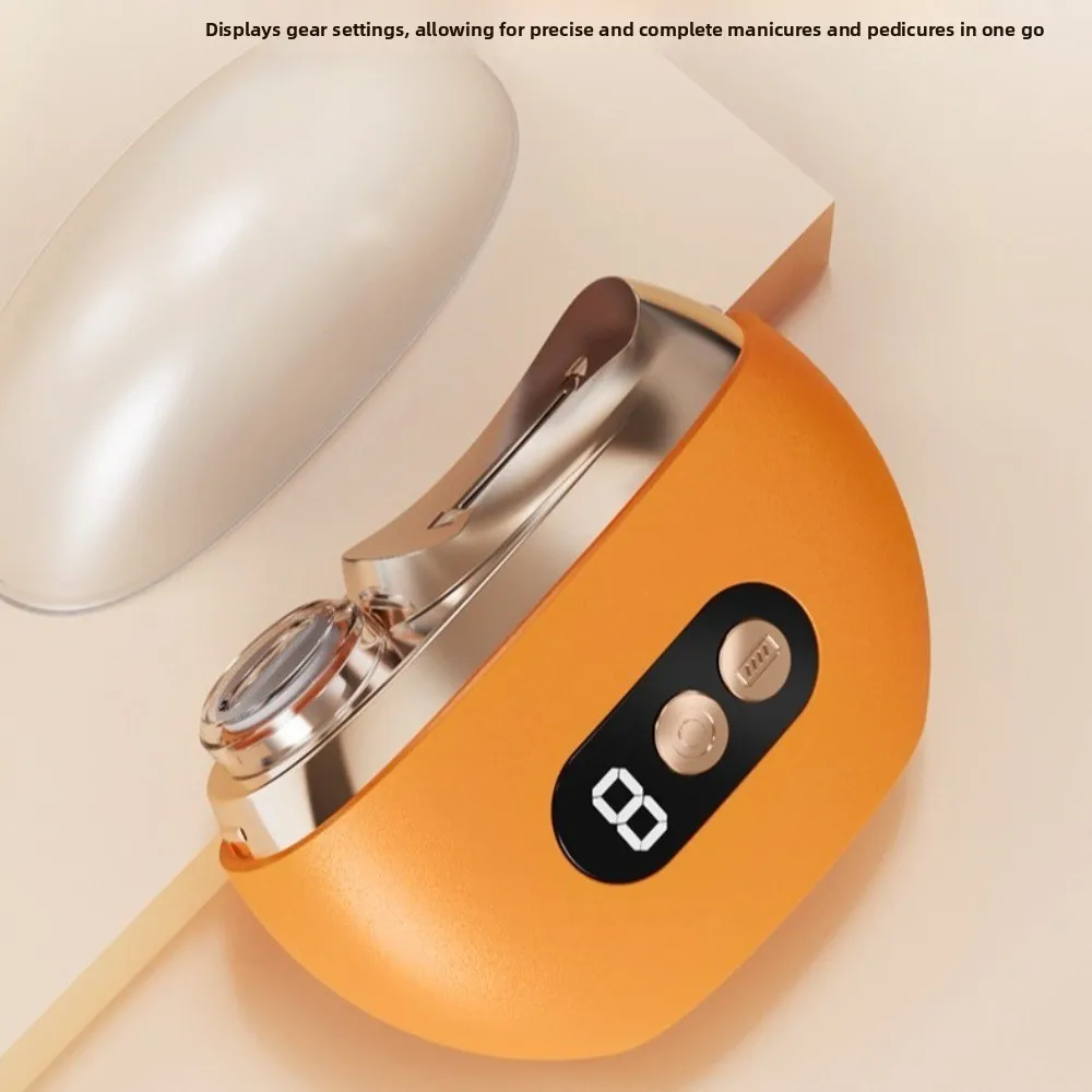 2 in 1 Electric Nail Trimmer Multifunctional Anti-Pinch Design Automatic Nail Clippers with3 Speed Control Automatic Polished