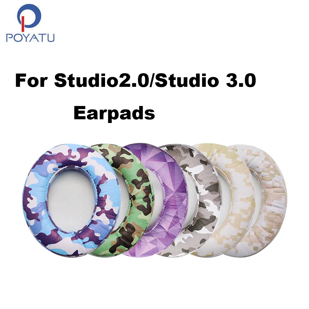 

POYATU For Studio 2.0 Earpads Headphone Ear Pads For Studio 3 Headphone Ear Pads Replacement Cushion Cover Earmuff Repair Parts