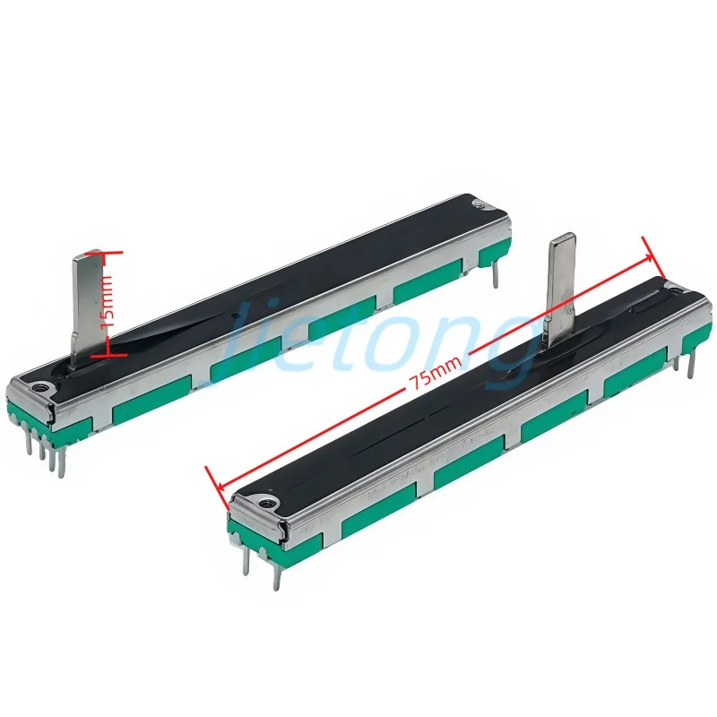 1pc A103 B103 10K Ohm 75mm Straight Slide Liner Potentiometer Mixer Fader Variable Resistors Dual Channel Fader Dimming Tuning